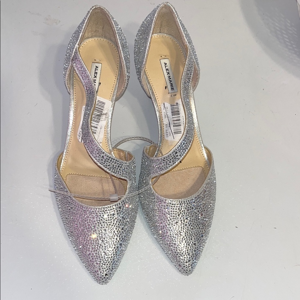 Alex Marie Sparkling Silver Heels